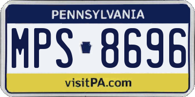 PA license plate MPS8696