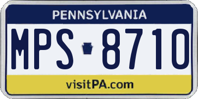 PA license plate MPS8710