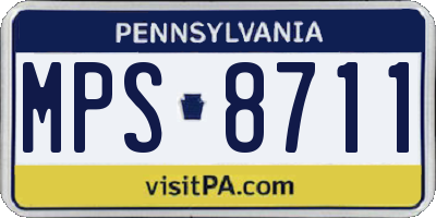 PA license plate MPS8711