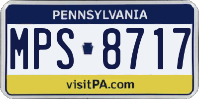 PA license plate MPS8717