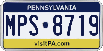 PA license plate MPS8719