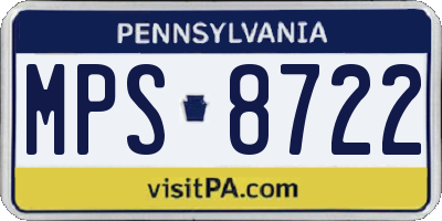 PA license plate MPS8722