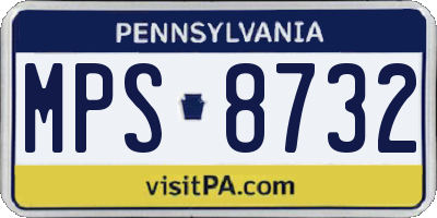 PA license plate MPS8732