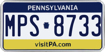 PA license plate MPS8733
