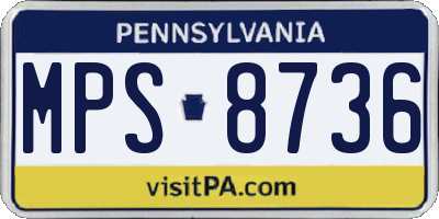 PA license plate MPS8736