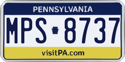 PA license plate MPS8737