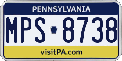 PA license plate MPS8738