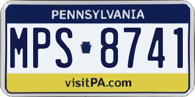 PA license plate MPS8741