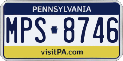 PA license plate MPS8746