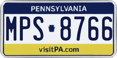 PA license plate MPS8766