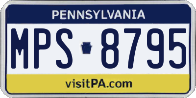 PA license plate MPS8795