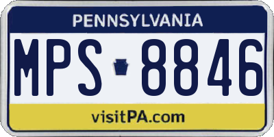 PA license plate MPS8846