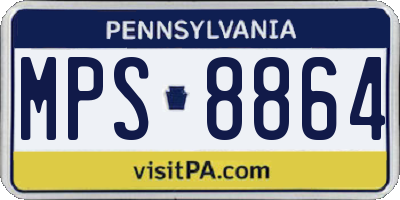 PA license plate MPS8864