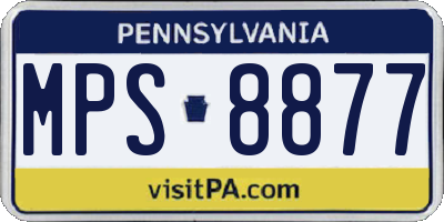 PA license plate MPS8877