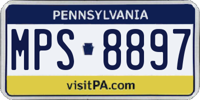 PA license plate MPS8897