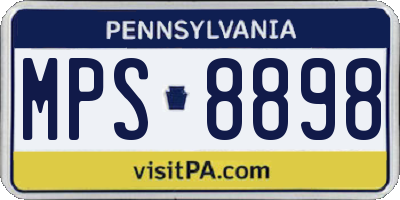 PA license plate MPS8898