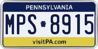 PA license plate MPS8915