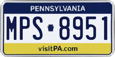PA license plate MPS8951
