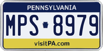 PA license plate MPS8979