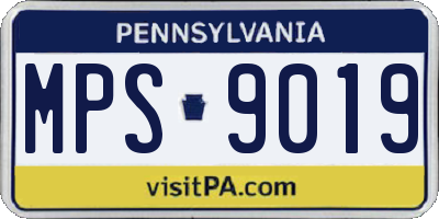 PA license plate MPS9019