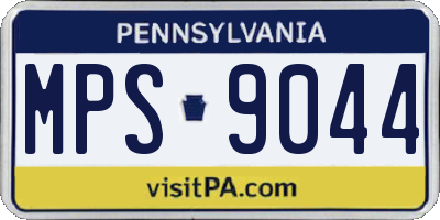 PA license plate MPS9044