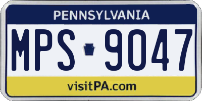 PA license plate MPS9047