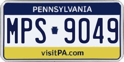 PA license plate MPS9049