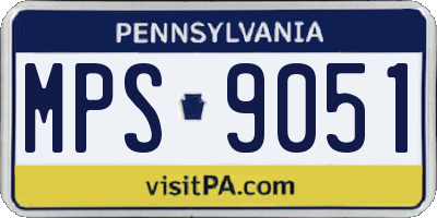 PA license plate MPS9051