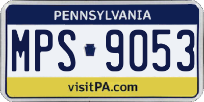 PA license plate MPS9053