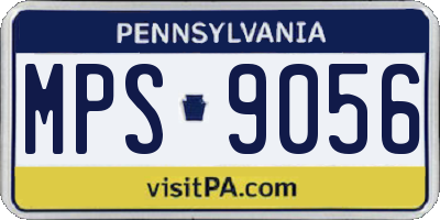 PA license plate MPS9056
