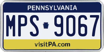 PA license plate MPS9067