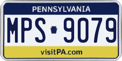 PA license plate MPS9079