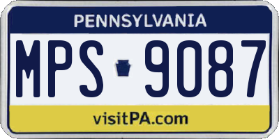 PA license plate MPS9087