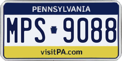 PA license plate MPS9088