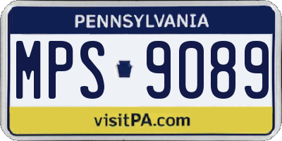 PA license plate MPS9089