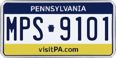 PA license plate MPS9101