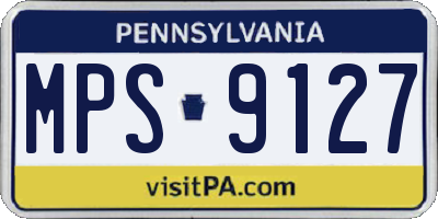 PA license plate MPS9127