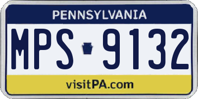 PA license plate MPS9132