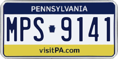 PA license plate MPS9141