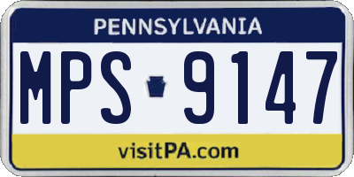 PA license plate MPS9147