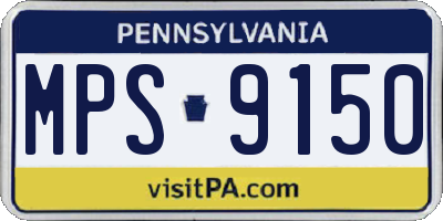 PA license plate MPS9150