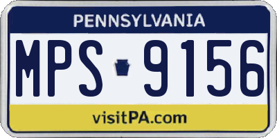 PA license plate MPS9156