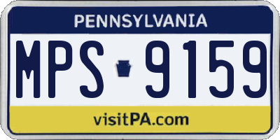 PA license plate MPS9159