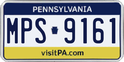 PA license plate MPS9161