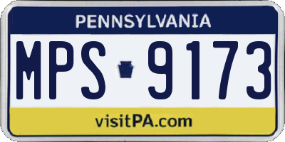 PA license plate MPS9173