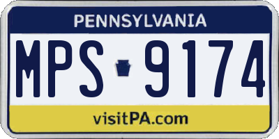 PA license plate MPS9174
