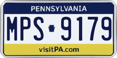 PA license plate MPS9179
