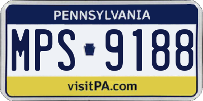 PA license plate MPS9188