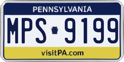PA license plate MPS9199