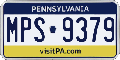 PA license plate MPS9379